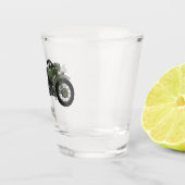 Motorrijwiel cartoon van militaire kruiser shot glas (Rechts)
