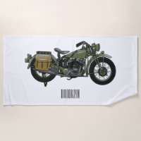 Motorrijwiel cartoon van militaire kruiser