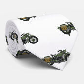 Motorrijwiel cartoon van militaire kruiser stropdas (Opgerold)