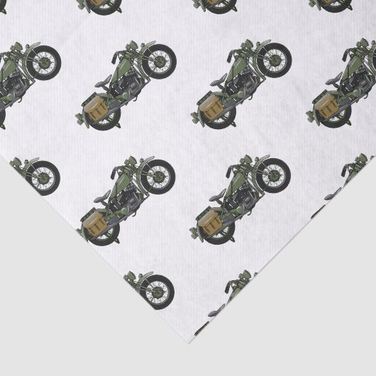 Motorrijwiel cartoon van militaire kruiser tissuepapier (Detail)