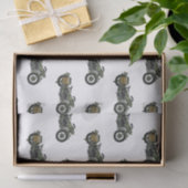 Motorrijwiel cartoon van militaire kruiser tissuepapier (Geschenk)