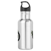 Motorrijwiel cartoon van militaire kruiser waterfles  (Achterkant)