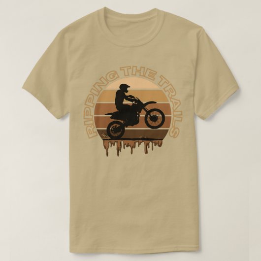 Motorrijwiel De trails afknippen T-shirt (Design voorkant)