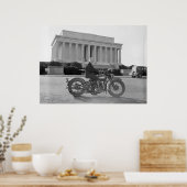 Motorrijwiel - Eerste vrouw Poster (Keuken)