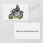 Motorrijwiel en Rider Visitekaartje (Voorkant / Achterkant)