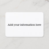 Motorrijwiel en Rider Visitekaartje (Achterkant)