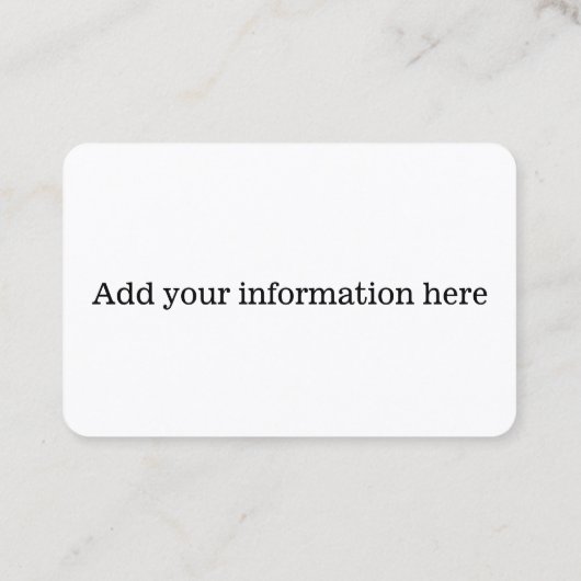 Motorrijwiel en Rider Visitekaartje (Achterkant)