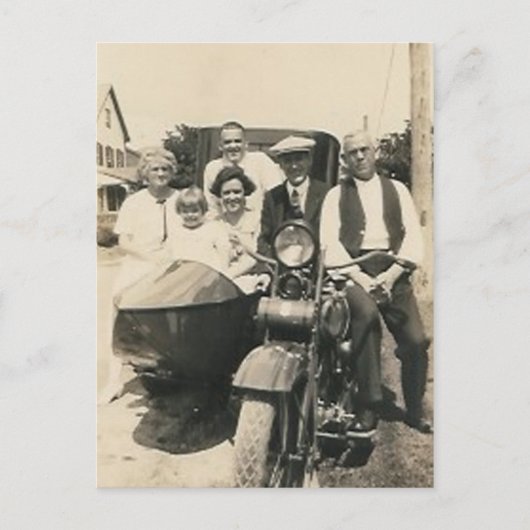 motorrijwiel- en zijspan briefkaart (Voorkant)