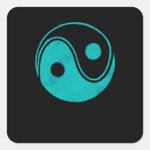 Motorrijwiel Flames Biker Cool Motorcyclist Vierkante Sticker