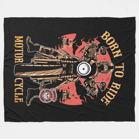  motorrijwiel fleece deken (Voorkant (Horizontaal))