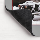 "Motorrijwiel in de winter" Mousepad Muismat (Hoek)