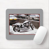 "Motorrijwiel in de winter" Mousepad Muismat (Met muis)