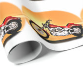 Motorrijwiel in de zonsondergang cadeaupapier (Rol Hoek)