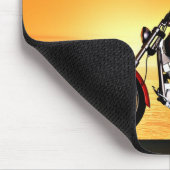 Motorrijwiel in de zonsondergang muismat (Hoek)