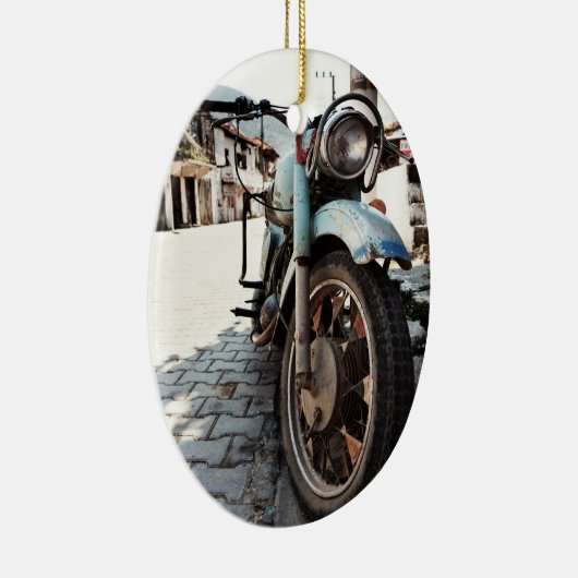  motorrijwiel keramisch ornament (Rechts)