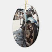  motorrijwiel keramisch ornament (Links)