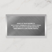 Motorrijwiel Logo | Metaalgrens Visitekaartje (Achterkant)