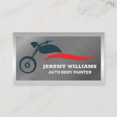 Motorrijwiel Logo | Metaalgrens Visitekaartje (Voorkant)