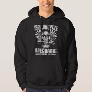 Motorrijwiel Mechanische schedel Moersleutel Hoodie