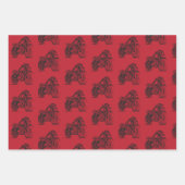  motorrijwiel met kleurenachtergrond inpakpapier vel (Voorkant 2)