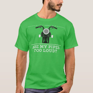 Motorrijwiel met luide uitlaatgassen t-shirt
