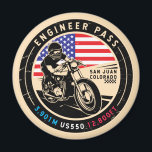 Motorrijwiel met motorrijtuigenpasser magneet<br><div class="desc">Engineer Pass gedaan in een ,  legendarisch embleem. Het is een beroemde schilderachtig drive die in Colorado en de San Juan-bergen wordt gevonden.</div>
