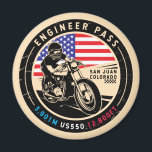 Motorrijwiel met motorrijtuigenpasser magneet<br><div class="desc">Engineer Pass gedaan in een ,  legendarisch embleem. Het is een beroemde schilderachtig drive die in Colorado en de San Juan-bergen wordt gevonden.</div>