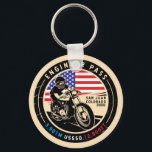Motorrijwiel met motorrijtuigenpasser sleutelhanger<br><div class="desc">Engineer Pass gedaan in een ,  legendarisch embleem. Het is een beroemde schilderachtig drive die in Colorado en de San Juan-bergen wordt gevonden.</div>