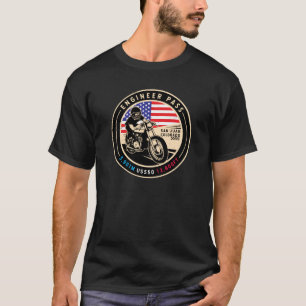 Motorrijwiel met motorrijtuigenpasser t-shirt