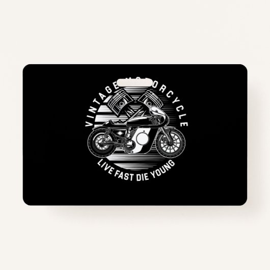 motorrijwiel met racecadeau voor fietser badge (Voorkant)