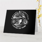  motorrijwiel met racecadeau voor fietser kaart (Gele Bloem)