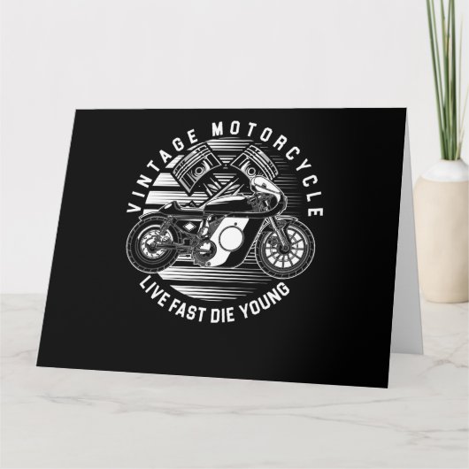  motorrijwiel met racecadeau voor fietser kaart (Voorkant)