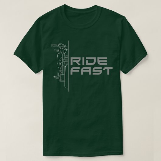 Motorrijwiel met snelste versnelling t-shirt (Design voorkant)