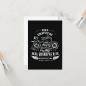 Motorrijwiel met uitgehongerde motorfiets kaart (Voorkant / Achterkant in situ)