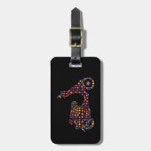 Motorrijwiel met ventilator bagagelabel (Voorkant verticaal)