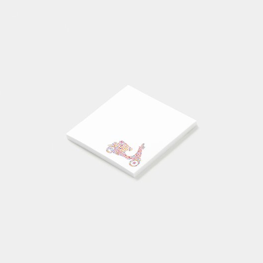 Motorrijwiel met ventilator post-it® notes (Schuin)