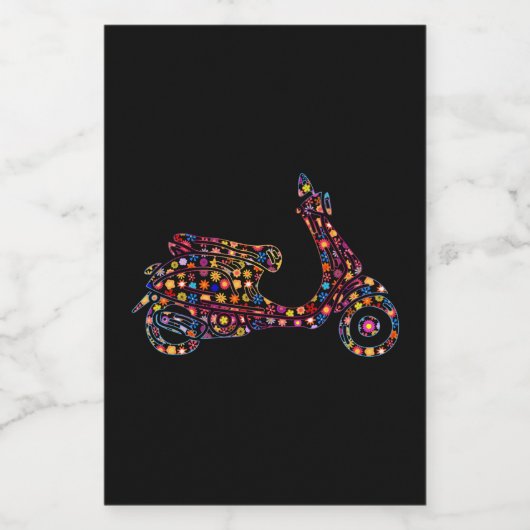 Motorrijwiel met ventilator voedselcontainer etiket (Enkel label)