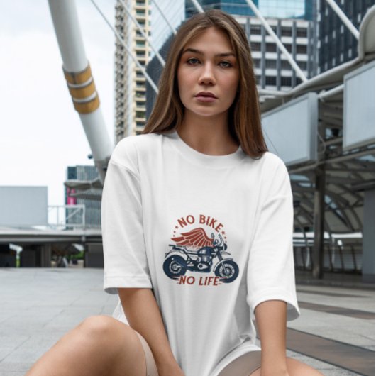 Motorrijwiel met vleugels t-shirt