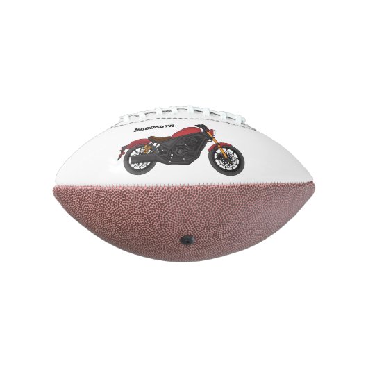 Motorrijwiel met wolkruisstijl american football (Gedraaid 270)