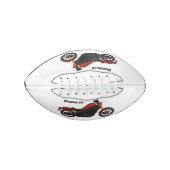 Motorrijwiel met wolkruisstijl american football (Voorkant)