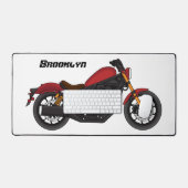 Motorrijwiel met wolkruisstijl bureaumat (Keyboard & Muis)