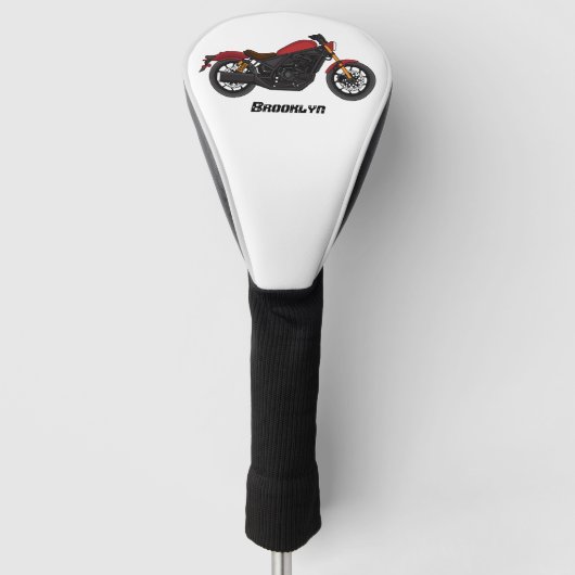 Motorrijwiel met wolkruisstijl golfheadcover (Voorkant)