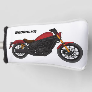 Motorrijwiel met wolkruisstijl golfheadcover