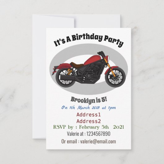 Motorrijwiel met wolkruisstijl kaart (Voorkant)