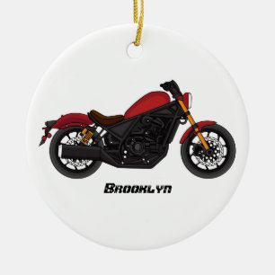 Motorrijwiel met wolkruisstijl keramisch ornament