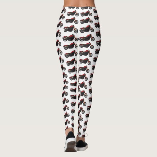 Motorrijwiel met wolkruisstijl leggings (Achterkant)