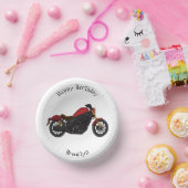 Motorrijwiel met wolkruisstijl papieren kommen (Feest)