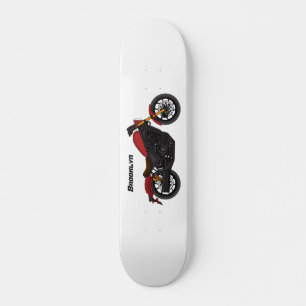 Motorrijwiel met wolkruisstijl persoonlijk skateboard