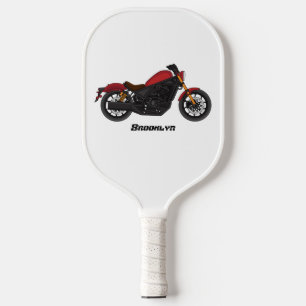 Motorrijwiel met wolkruisstijl pickleball paddle