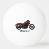 Motorrijwiel met wolkruisstijl pingpongbal (Achterkant)